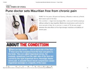 pune doctor sets mauritian free from chronic pain